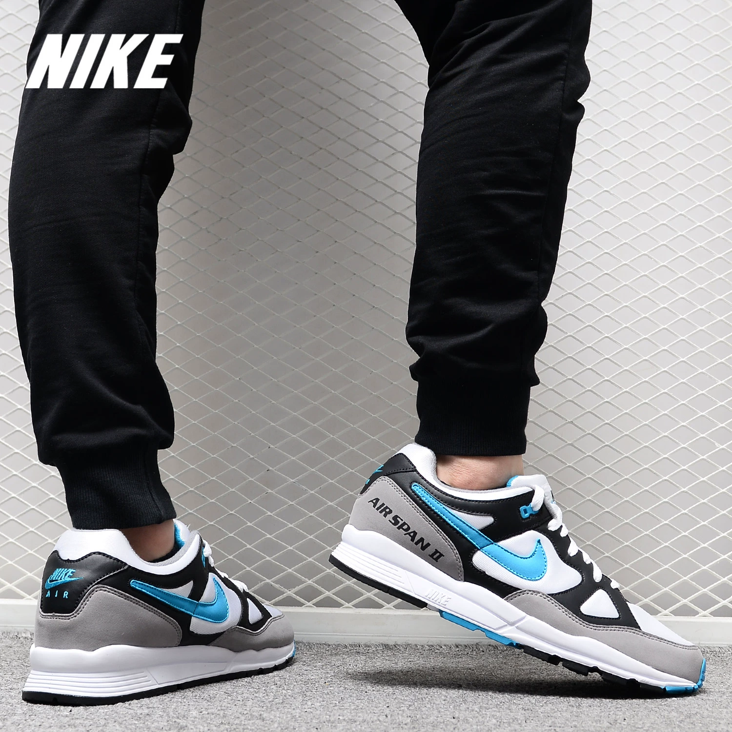 Nike / Nike nam chính hãng NIKE AIR SPAN II đệm khí thể thao giày thông thường thoáng khí AH8047 - Dép / giày thường