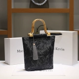 Небольшая дизайнерская вместительная и большая бамбуковая сумка через плечо