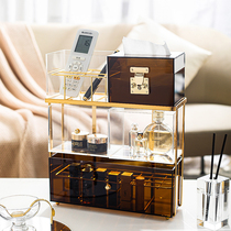 Transparent acrylic dust-proof cosmetics storage box desktop dressing table lipstick storage box rack to send girlfriends