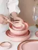 Nordic style Phnom Penh tableware set Light luxury simple ceramic dishes ins net red matte eating bowls and plates Household