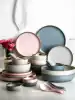 Phnom Penh Morandi tableware set Bowl set ins dish set Household light luxury net red tableware high Yan value