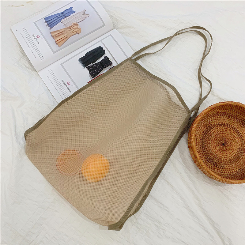 Beach Toy Storage Bag, Children's Tool Large-Capacity Storage Organizer, Clothes Mesh Bag, Outdoor Portable Beach Bag