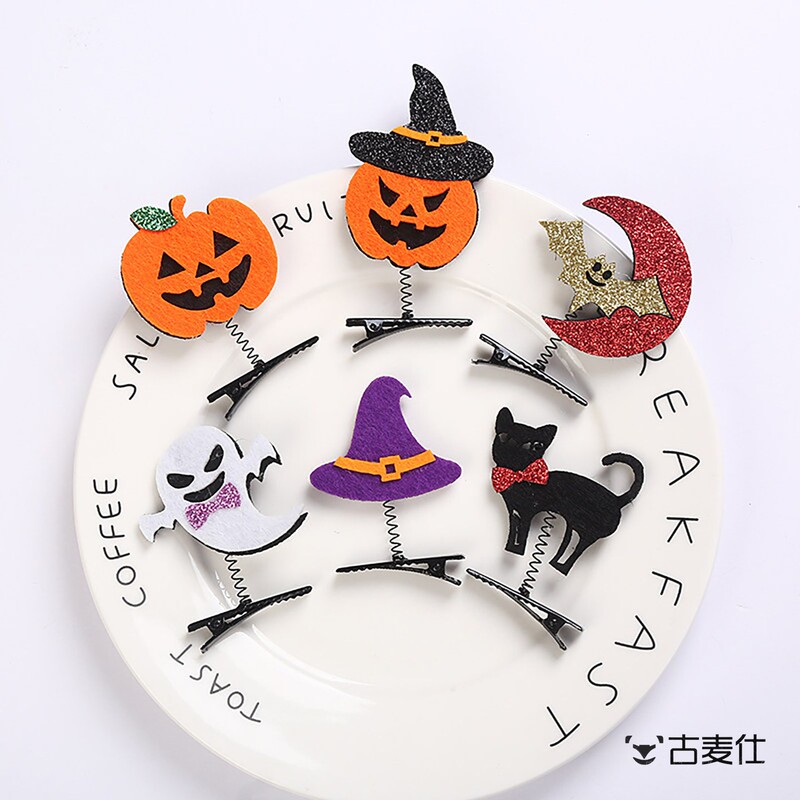 Halloween Promotional Hair Clips, Ghost Festival Pumpkin Ghost Skull Headwear, Holiday Dance Party Props, Event Small Gifts