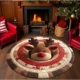 Рождественский круглый коврик – 10