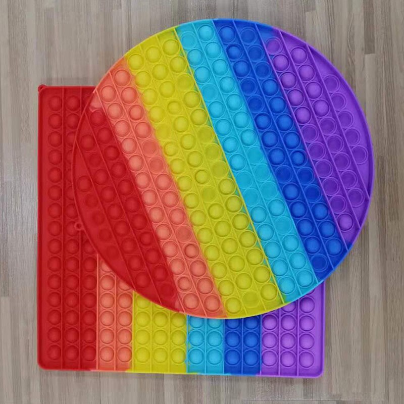 Креативные игрушки для детей 彩虹硅胶手指按按泡泡乐popit玩具大灭鼠先锋包包fidget解压神器 Gumahus