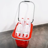 Портативная пластиковая вместительная и большая корзина, круглосуточный магазин, увеличенная толщина