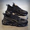Black Warrior Men's Shoes, Autumn 2026 New Model, Youth Casual Running Sports Air-Cushion Shock-Absorbing Non-Slip Dad Sneakers