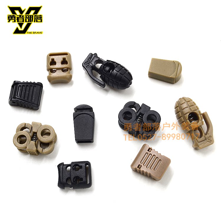 KAM Hualian plastic-steel close-up buckle close-up clamping shoelace clamp rope clamping head primary-secondary double head AB buckle rope tail clamp