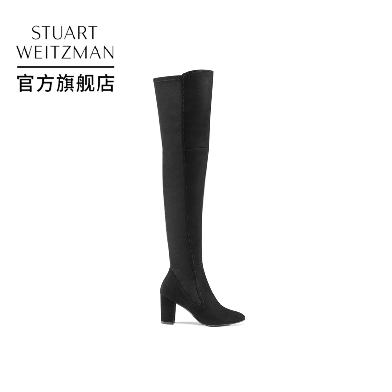 Stuart Weitzman SW FLEUR thick high-heeled skinny boots Over-the-knee boots Autumn and winter boots for women