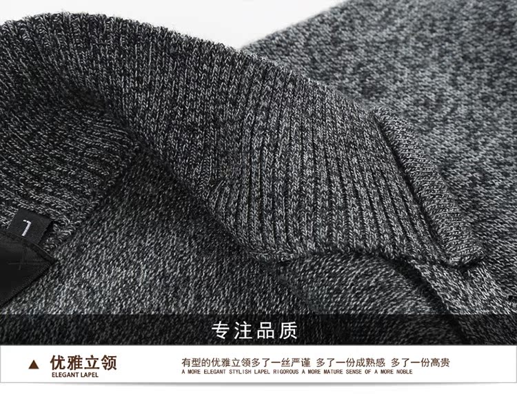 Áo len mùa đông 2018 mới áo len nam cổ lọ có khóa kéo với áo len len dày cổ cao - Áo len sweater nam