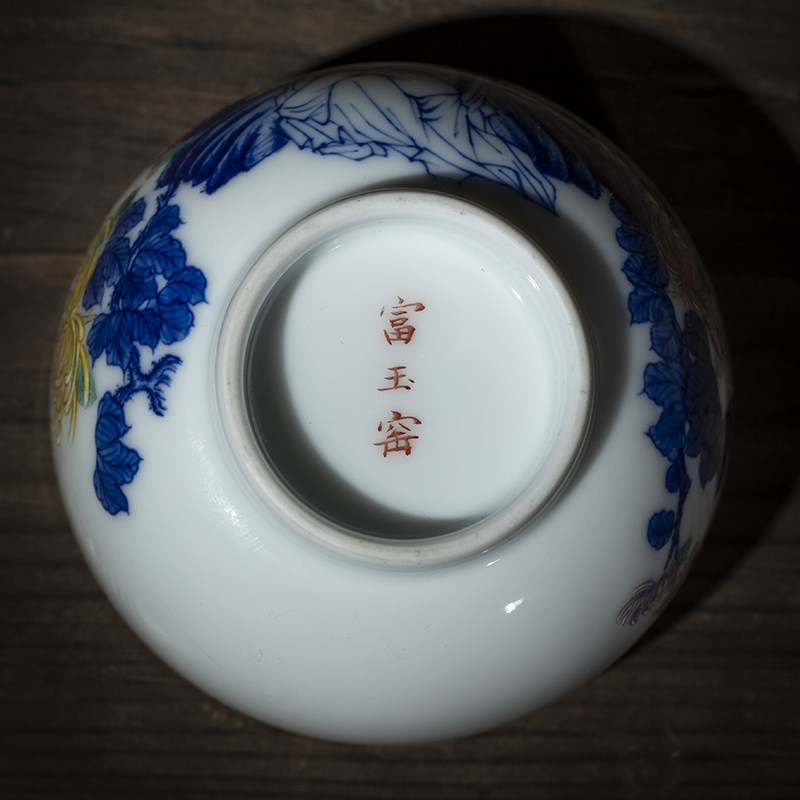 Jingdezhen flagship store ceramic blue and white and exquisite hand - made master cup single cup white porcelain tea cup bowl sample tea cup