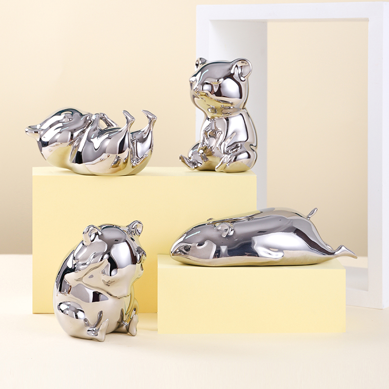 Jingdezhen flagship store 2020 creative ceramic gold and silver mouse embryonic rat furnishing articles household act the role ofing is tasted men 's and women' s birthday present