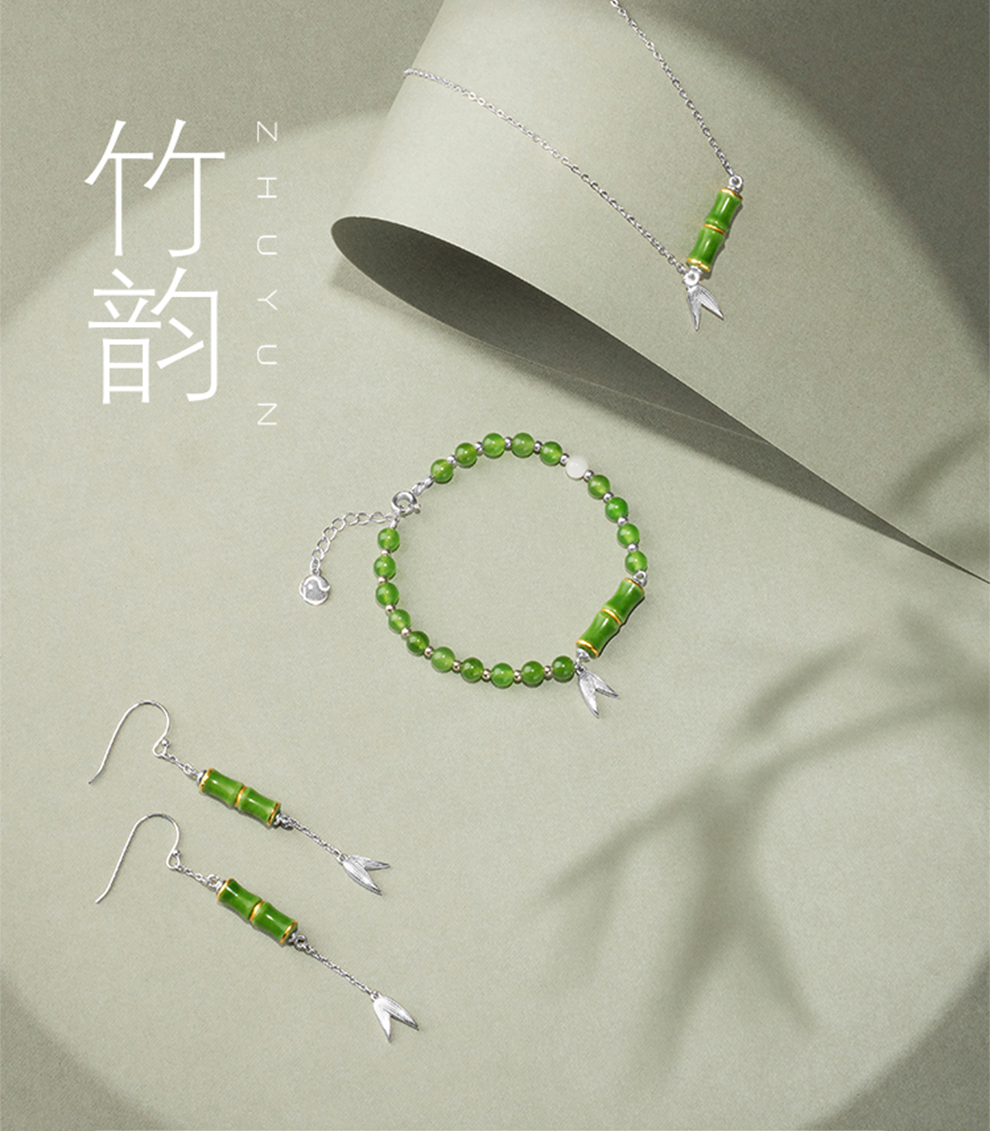 Jingdezhen flagship store silver jewelry Chinese style Chinese wind tide bracelet pendant jewelry gift boxes checking out gifts
