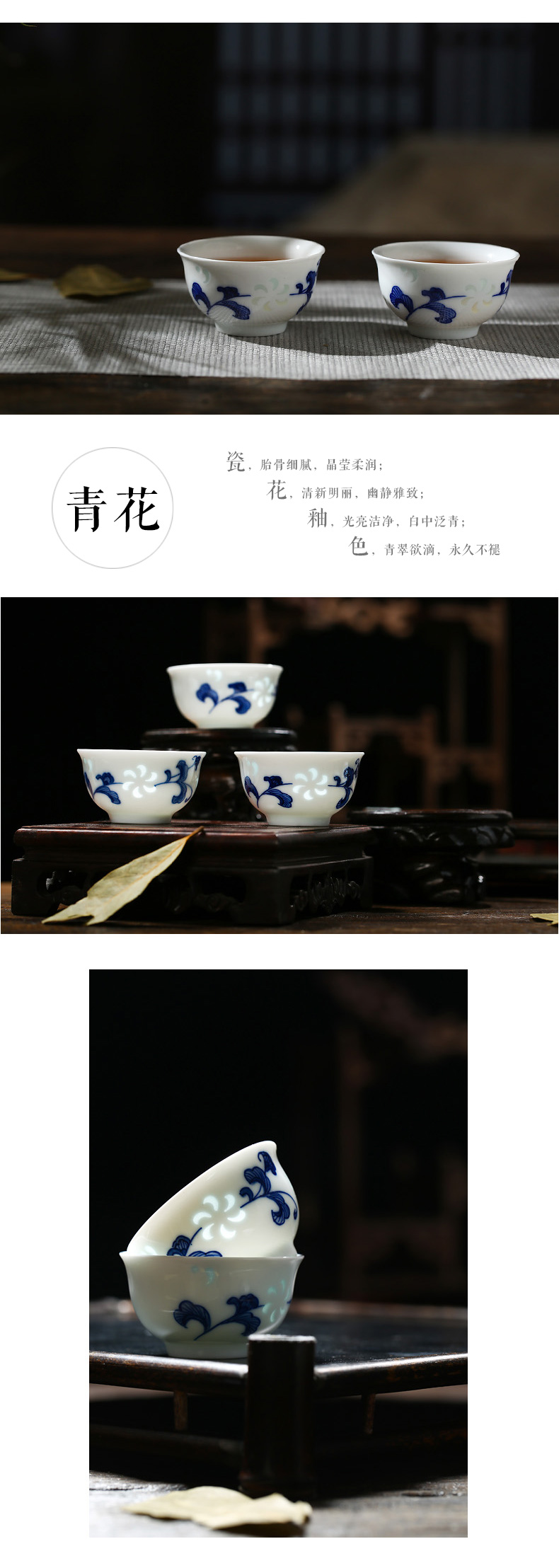 Jingdezhen official store hand - made porcelain and exquisite ceramic kung fu tea set white porcelain teapot teacup