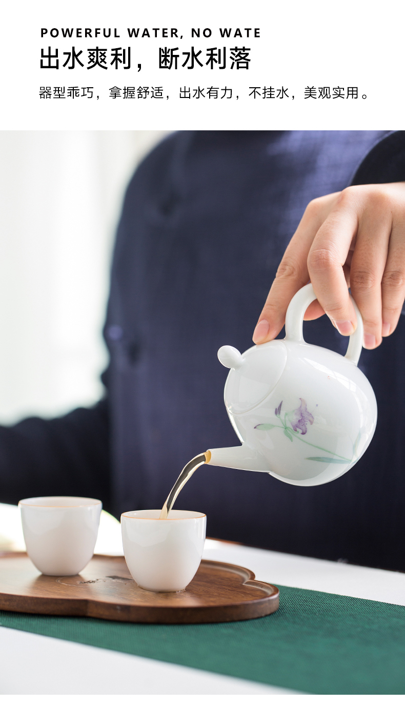 Jingdezhen official flagship store ceramic kung fu tea set to soak up the teapot tea set of the sample tea cup