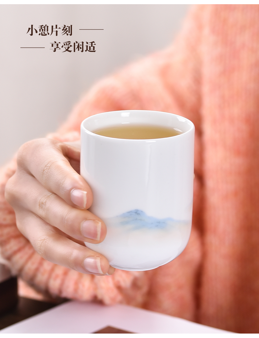 Jingdezhen flagship store manual white porcelain teapot teacup suit Chinese li jiangshan household pot of large capacity to girder