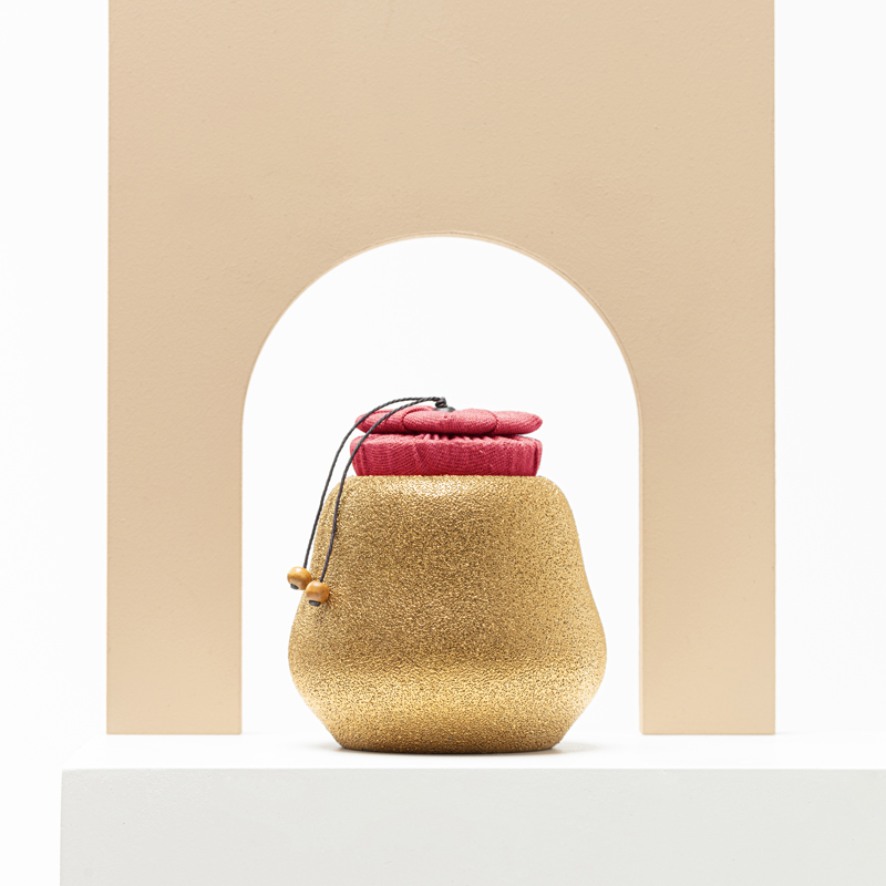 Jingdezhen porcelain, gold and silver sand caddy fixings high temperature porcelain sackcloth lawsuits cover sealing good home office gift items