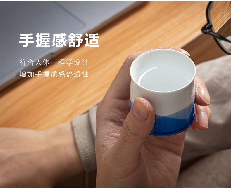 Jingdezhen listening series of high - end wine suits for business household porcelain craft glasses office gift