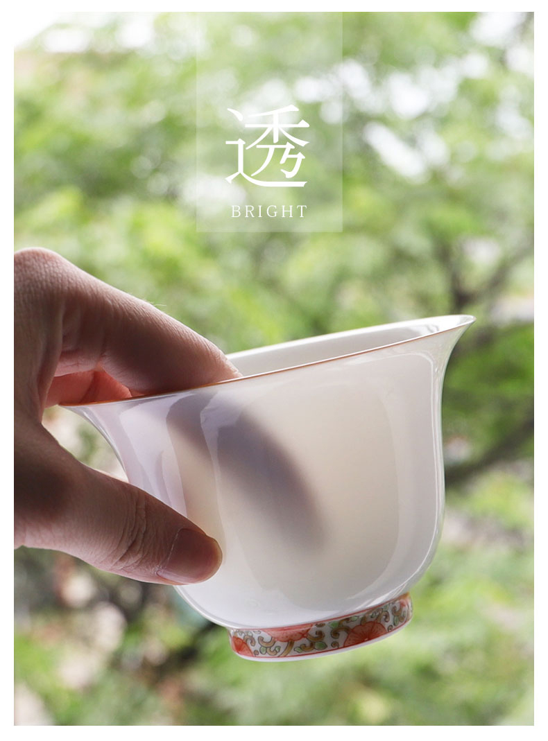 Jingdezhen flagship stores in hand - made ceramic tureen single kung fu tea cups sample tea cup tea tureen