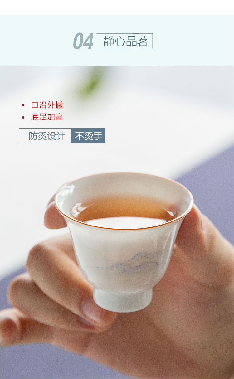 Jingdezhen flagship store checking ceramic tea sets tureen tea cups household tea tea tea set gift boxes