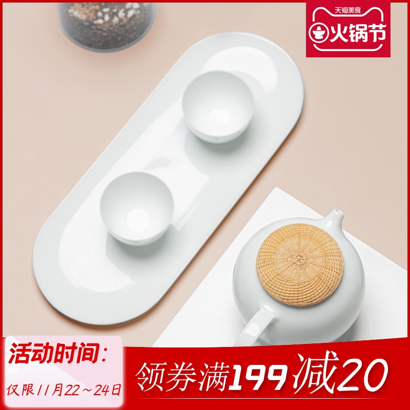 At the beginning of jingdezhen rhyme bamboo filament buckle color business home office tea sets high temperature porcelain teacup gifts gift boxes