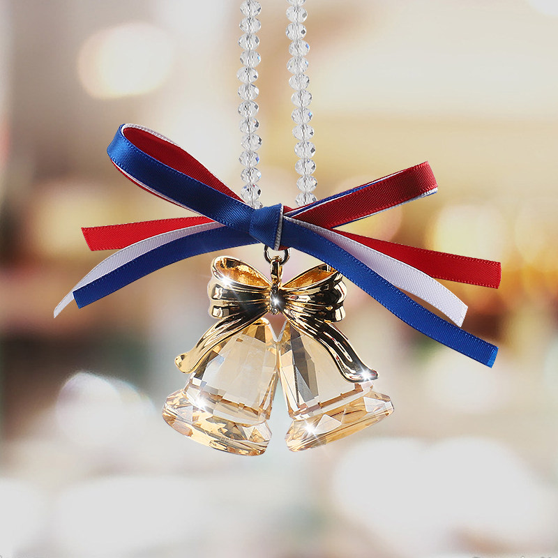 Car crystal pendant car new style pendant bell pendant high-end car interior decoration female wind chime rearview mirror ornament