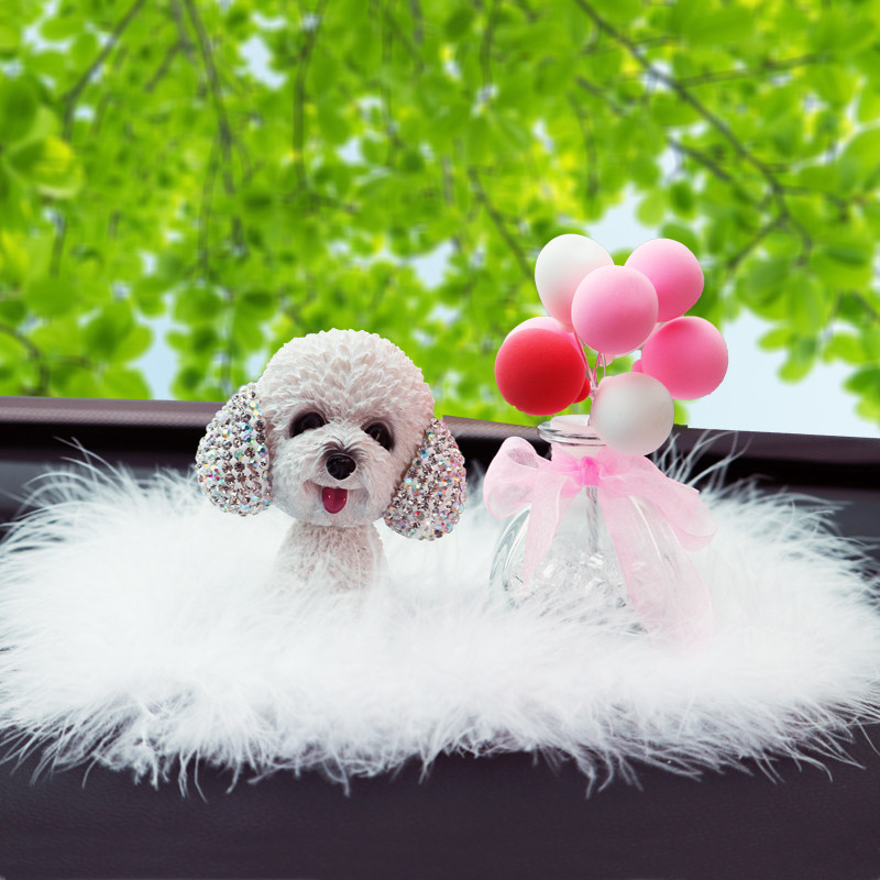 Car ornaments creative cute simulation dog doll cartoon car shaking his head dog jewelry car center console decoration