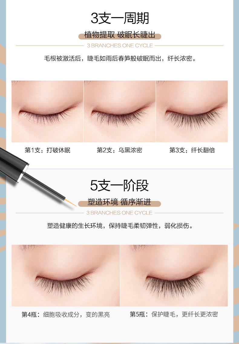 Hàn Quốc 蔻 Jing lông mi không thấm nước tăng trưởng chất lỏng sợi dài nuôi dưỡng lông mi lông mi tăng trưởng chất lỏng dày mascara monaliza