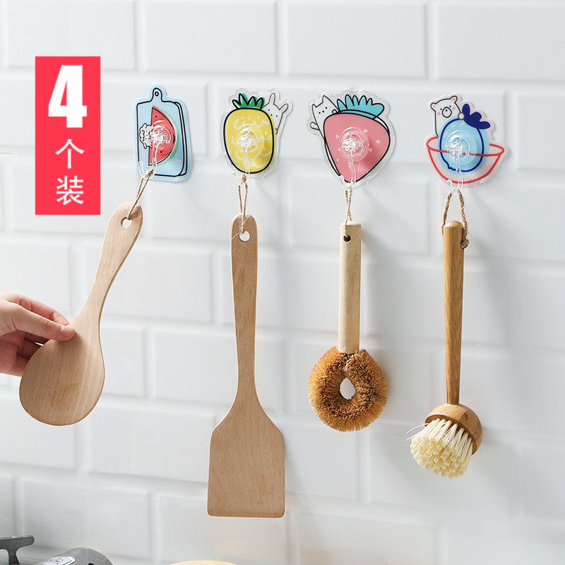 Big sticky hook cute super strong creative seamless load-bearing dormitory female cute cartoon decoration sticky wall hook