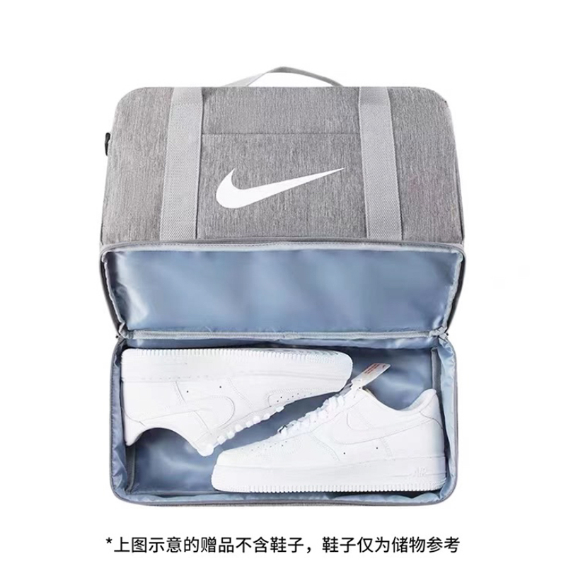 Nike Nike Member Gift Fitness Bag with Dry and Wet Separation, Portable Shoe Box Storage Bag, Sports Bag, Gray Travel Bag