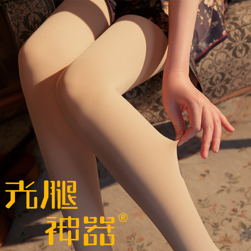 Light leg artifact women's autumn and winter naked thin models step on the foot high waist can be worn outside to show thin legs shaping leggings and socks