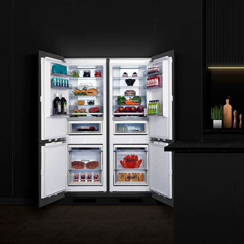 KAID CDT-275A2EQ Полный встроенный холодильник встроенный встроенный двойной двойной дверь Скрытая встроенная встроенная шкаф