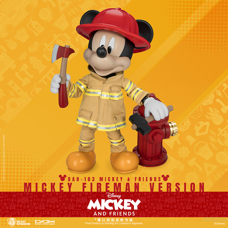 Beast Kingdom Disney Mickey and Friends Firefighter Series Mickey Mouse Donald Duck Trendy Toy Gift