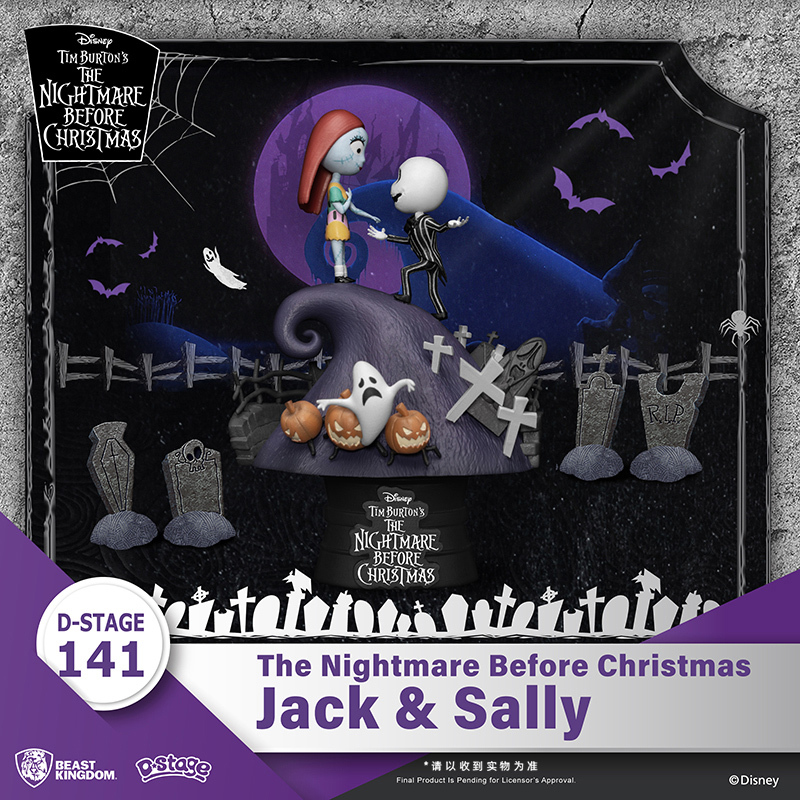 Beast Kingdom Nightmare before Christmas Halloween Jack Sally Pumpkin King Scene Figurines Trendy Toys Gifts Beast Kingdom Nightmare before Christmas Halloween Jack Sally Pumpkin King Scene Figurines Trendy Toys Gifts