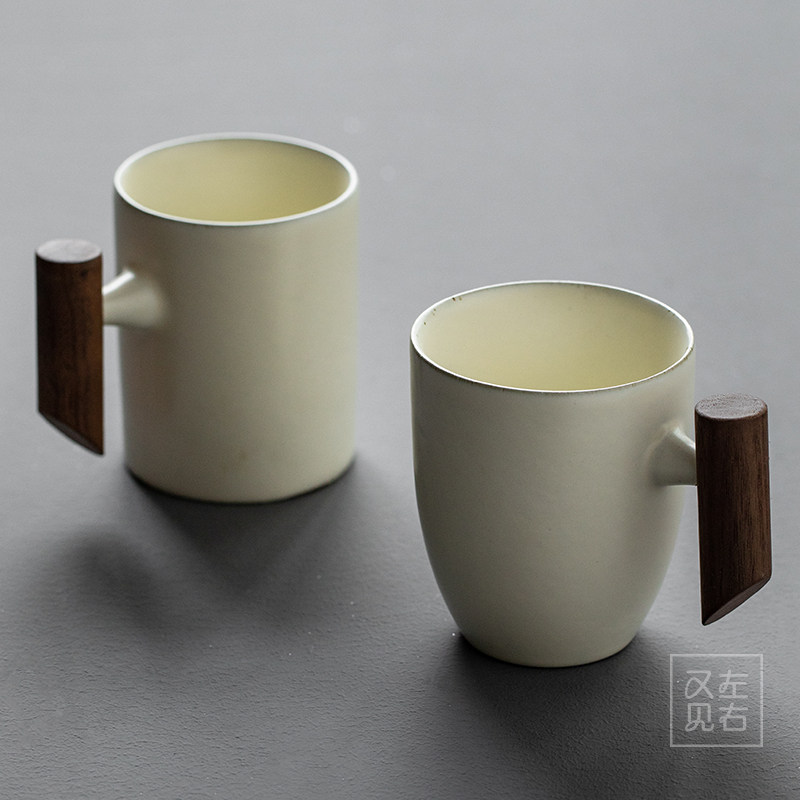 Day Style Creative Personality Brief Ceramic Tea Cup Coffee Cup Large Capacity Tea Cup Home Water Cup Ins Cup