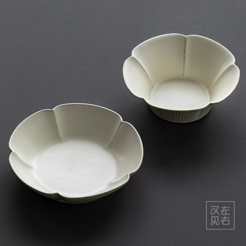 Japanese-style creative retro home living room coffee table fruit plate fruit basin decoration ceramic simple light luxury high-end dinner plate snacks