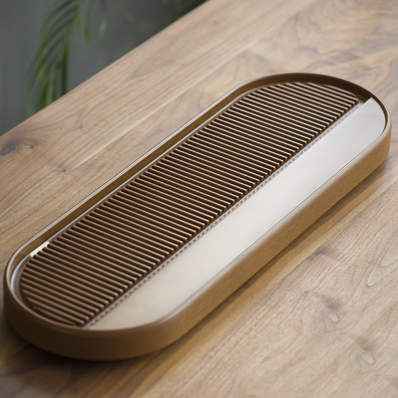 German bakelite tea tray household kung fu tea set solid wood dry tea tray large high-end creative rectangular tea sea