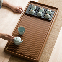 High-end electric Wood tea tray Taiwan German creative household kung fu tea table rectangular large tea tray