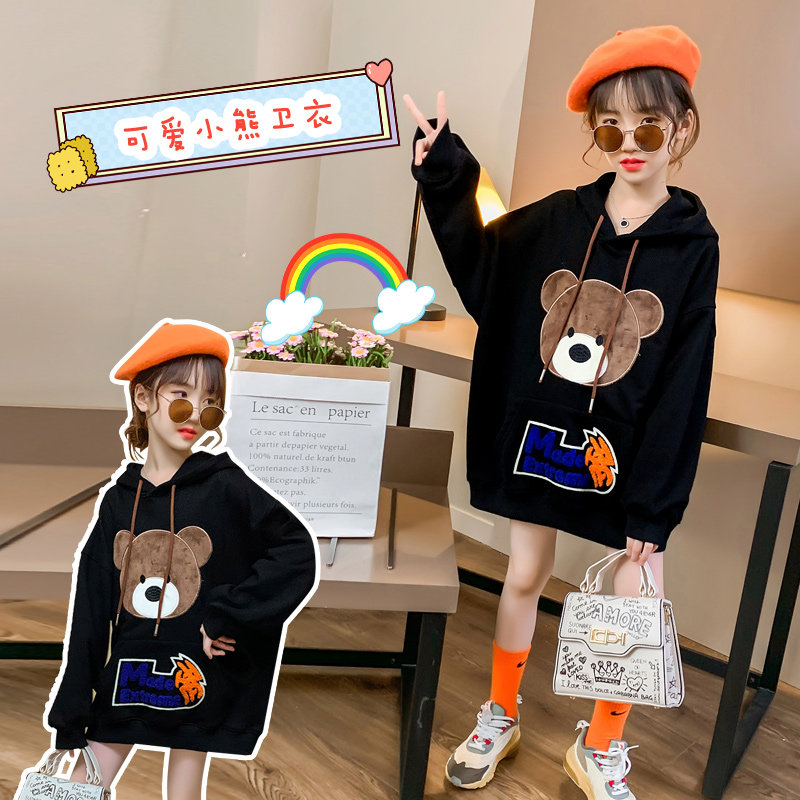 2020 Spring Autumn New Products Original Country Tide Clothing Plush Small Bear Avatar Woman Bao Bau Loose Even Hat Sportswear BF Harbor Wind