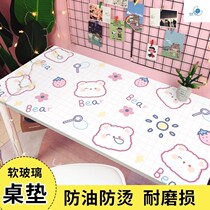 Tablecloth desk ins Student childrens learning writing desk desktop PVC waterproof and oil-proof desk mat Leather table mat