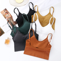 beauty back suspender vest womens card card same style internet red explosion style large U-shaped outerwear inner and bottom bra tassel underwear