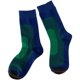 ສີຟ້າ ແລະສີຂຽວ gradient mid-calf Korean ins trend ladies couple mid-calf socks spring, summer and autumn socks cotton Personalized cotton casual