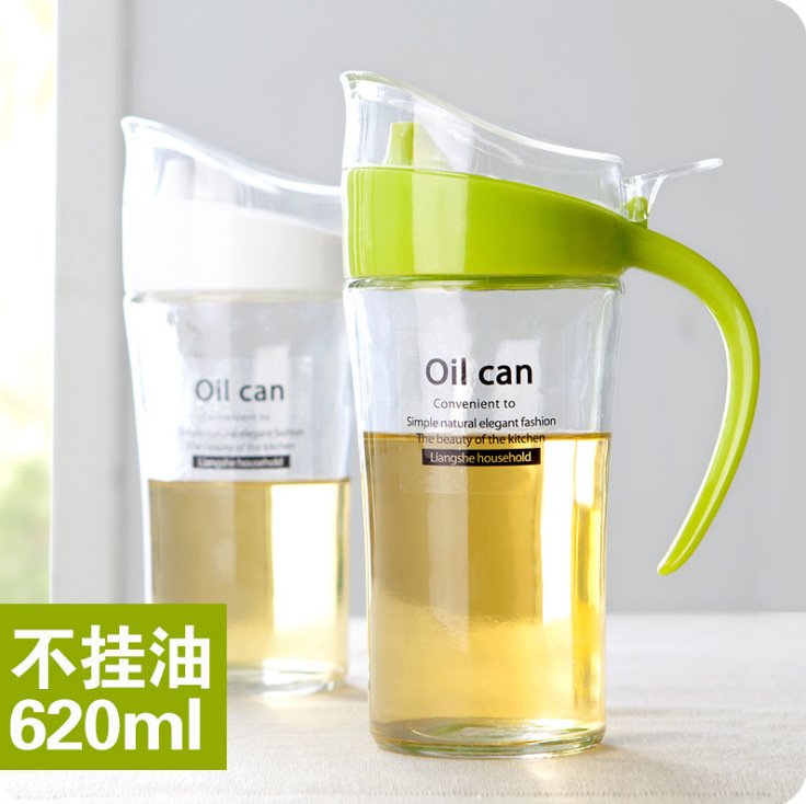 Caravan kitchen with oil jug seasoning bottle anti-leaking glass 620ml large number of oil bottle sauce bottle sauce bottle vinegar bottle oil vinegar jar