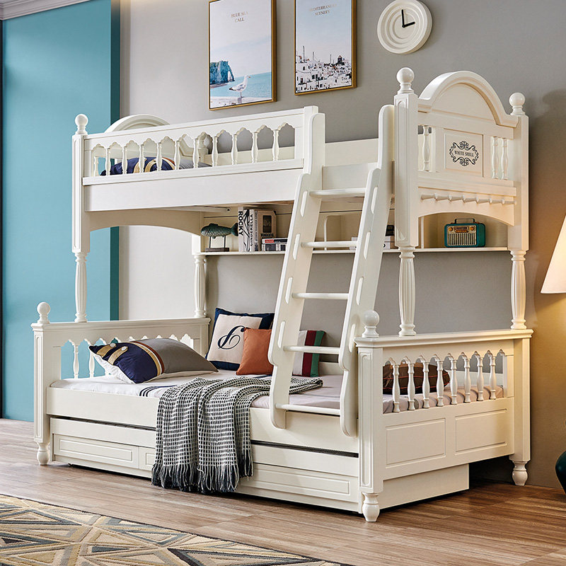 American-style children's bed all solid wood bunk bed bunk bed bunk bed adult boy high and low bed mother bed
