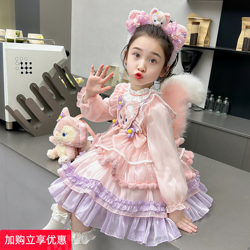 Lingna Belle スカート 女の子 誕生日 ロリータ ドレス 子供 女の子 ハロウィン コスチューム 春 秋 プリンセス スカート