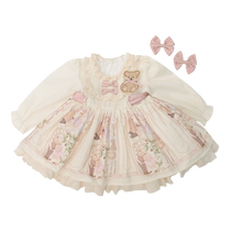 Loretta Girl Princess Dress Spring Dress 2024 New Ocean Gas Children Long Sleeve Dress Little Girl Birthday Dress