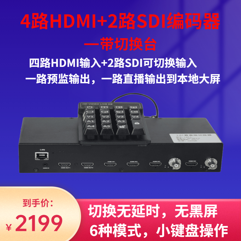 HDMI SDI video encoder H 265 H 264 vMIX director RTMP streaming live NVR recording