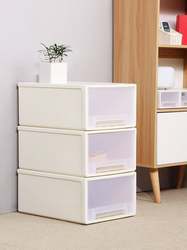 Customized plastic storage box wardrobe style clothing organization large drawer storage box home Japanese storage cabinet