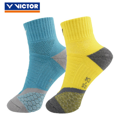 2つのバッグの郵便物のウィック多/ Victorの勝利のバドミントンの靴下は厚い中筒の男女の靴下の船の靴下をプラスします