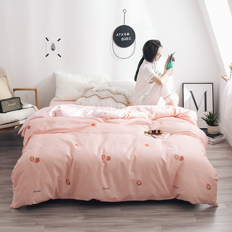 The set of pure cotton pack is a single set of 200x230 single students for all cotton double summer summer 2 m x 2 3